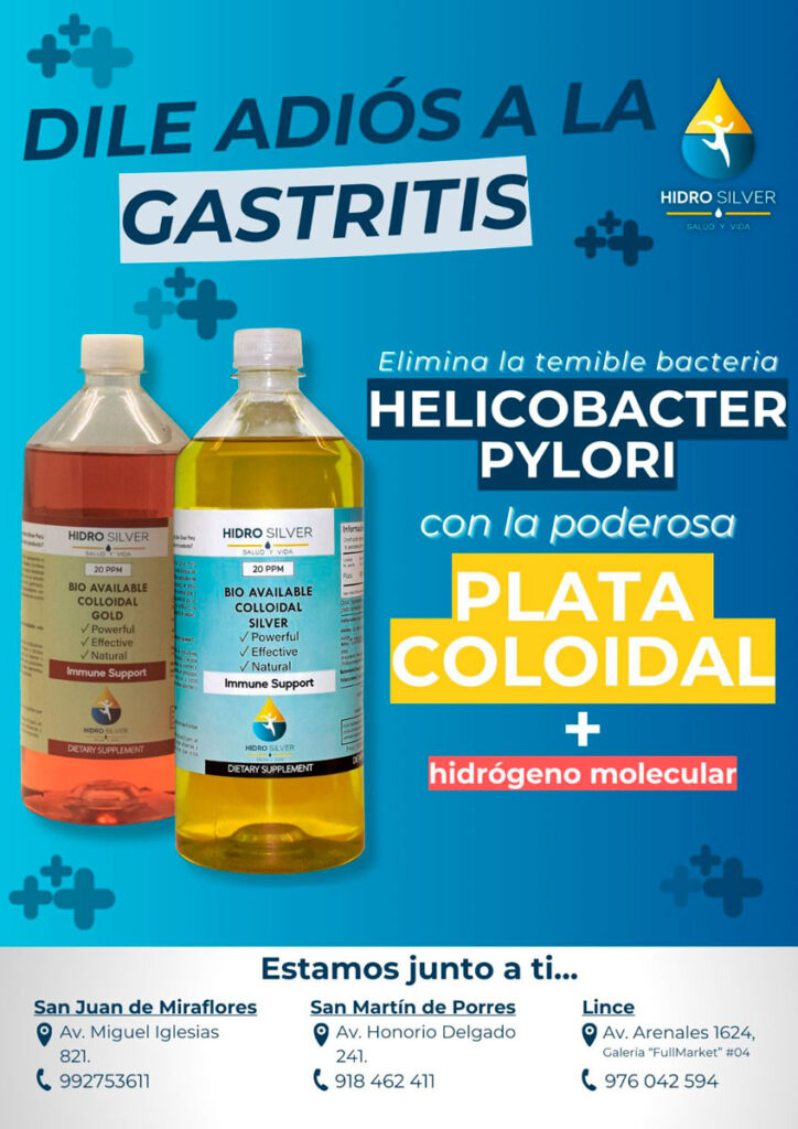 Hidrosilver Plata coloidal para la gastritis y otros problemas de salud