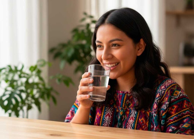 Cómo usar la plata coloidal vía oral en vaso de vidrio